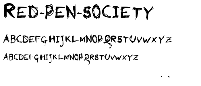 Red Pen Society font