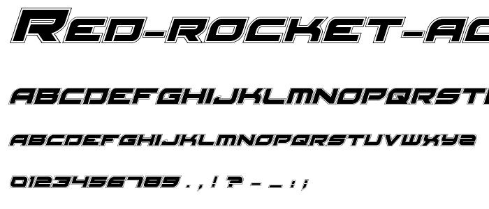 Red Rocket Academy Italic font