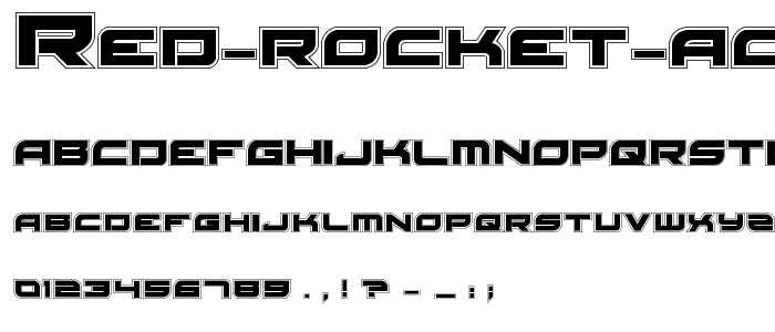 Red Rocket Academy Regular font