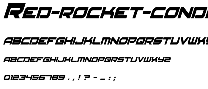Red Rocket Condensed Italic font