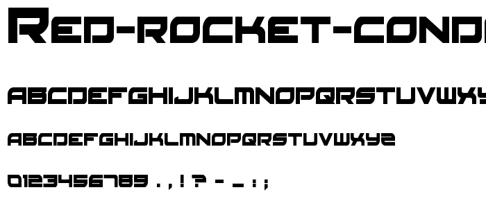 Red Rocket Condensed font