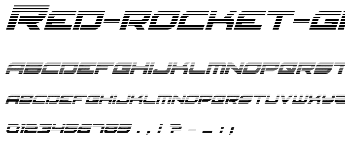 Red Rocket Gradient Italic font