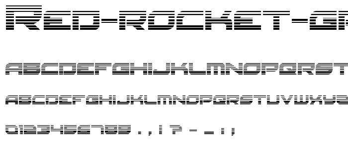 Red Rocket Gradient Regular font