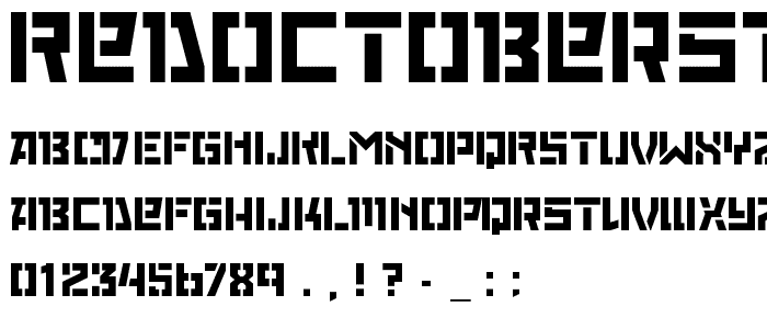 RedOctoberStencil font