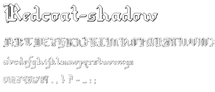 Redcoat Shadow font