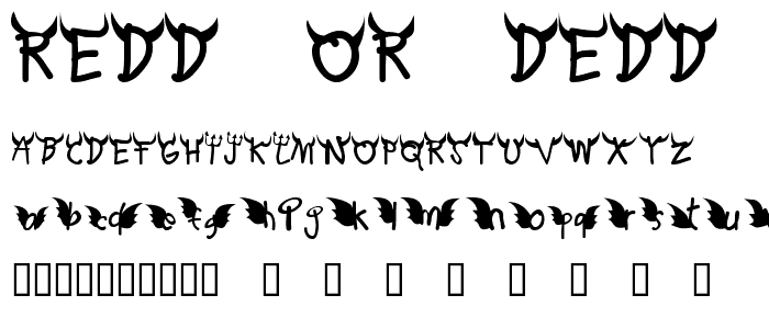 Redd or dedd font