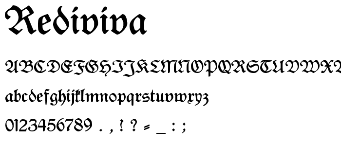 Rediviva font