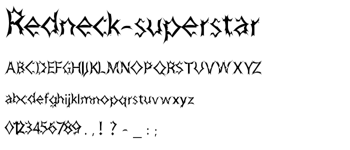 Redneck Superstar font