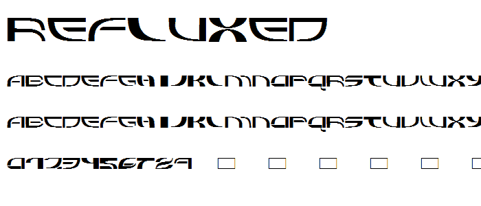 Refluxed font