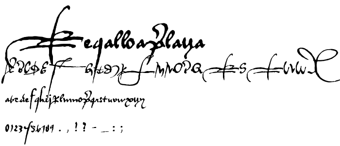 RegalloAPlaya font