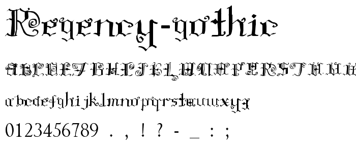 Regency Gothic font