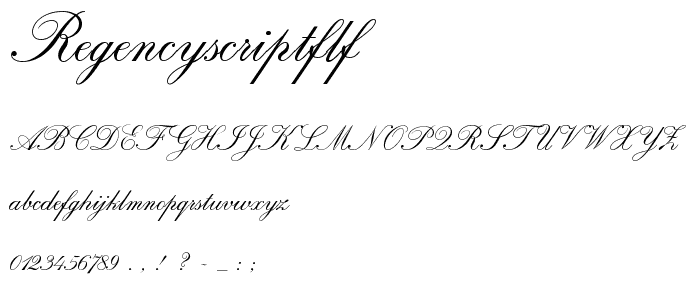 RegencyScriptFLF font