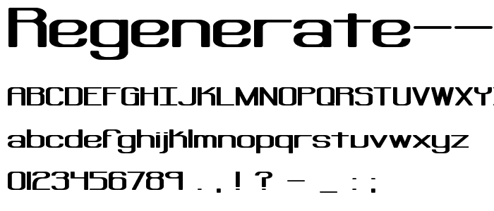 Regenerate BRK  font