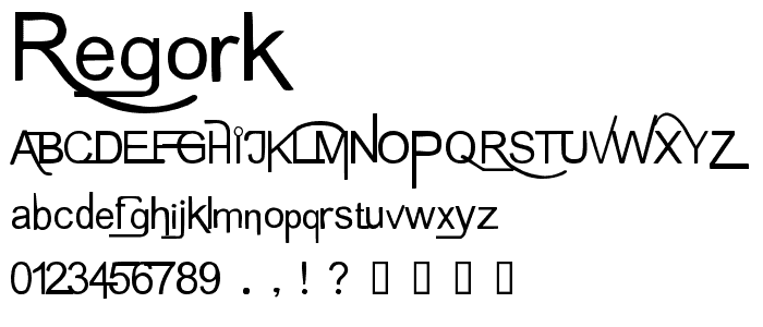 Regork font