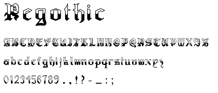 Regothic font