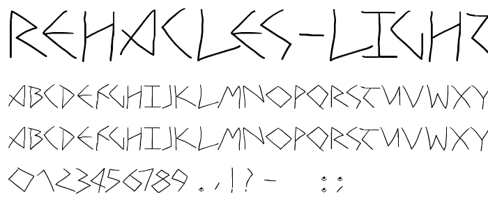 Rehacles-Light font