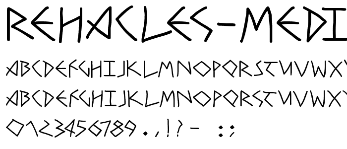 Rehacles-Medium font