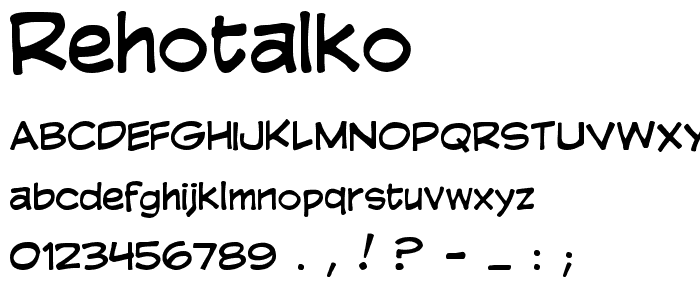 Rehotalko font