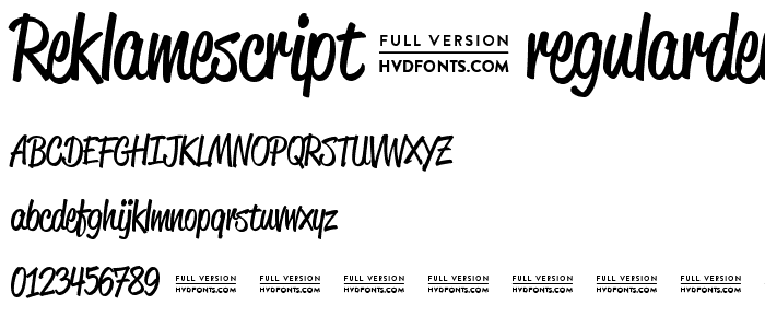 ReklameScript-RegularDEMO font