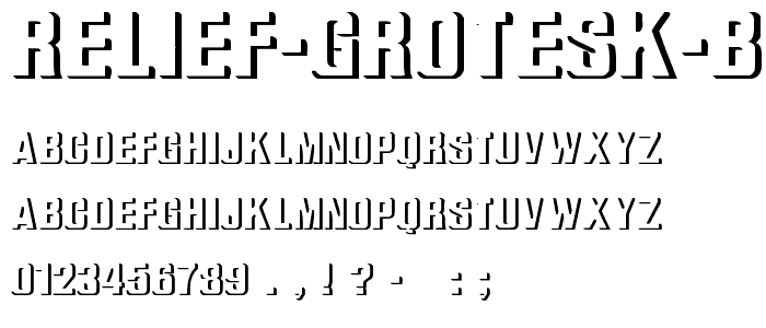Relief Grotesk Bold font