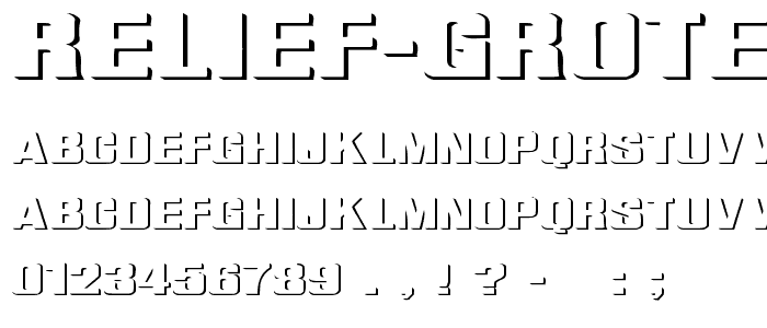 Relief Grotesk Extended font