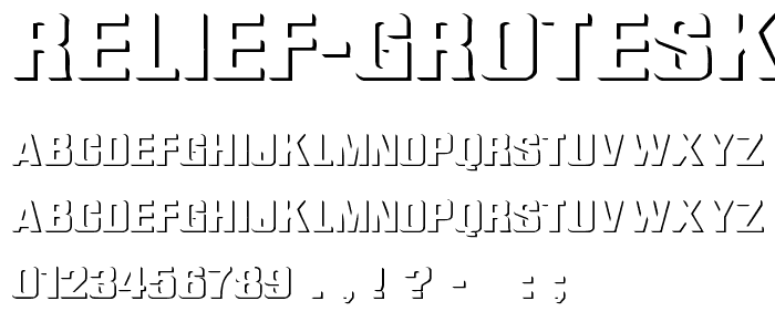 Relief Grotesk Wide font