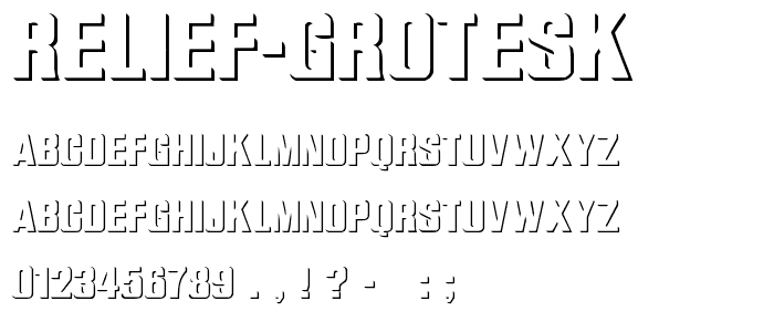 Relief Grotesk police