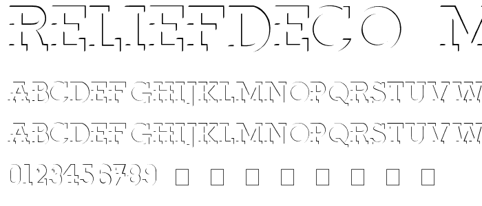 ReliefDeco Medium font