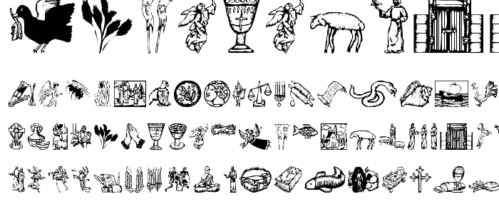 ReligiousSymbols font