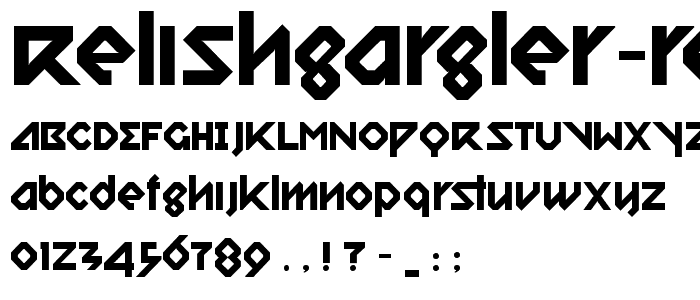 RelishGargler Regular font