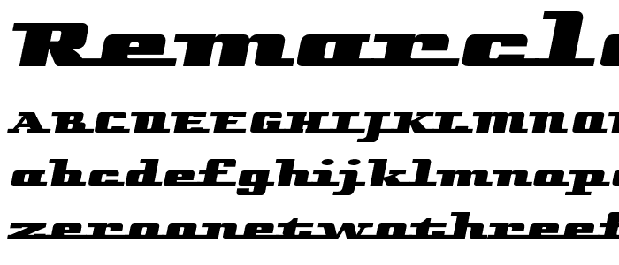 Remarcle Left font