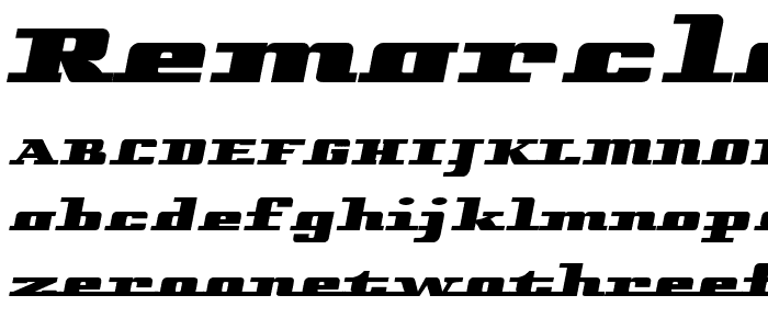 Remarcle Right font