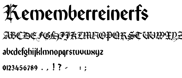 RememberReinerFS font