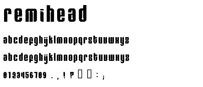 RemiHead font