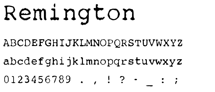 Remington font