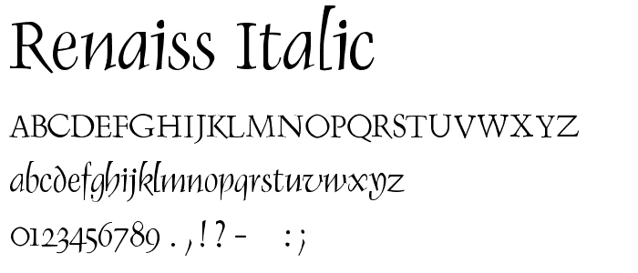 Renaiss-Italic font