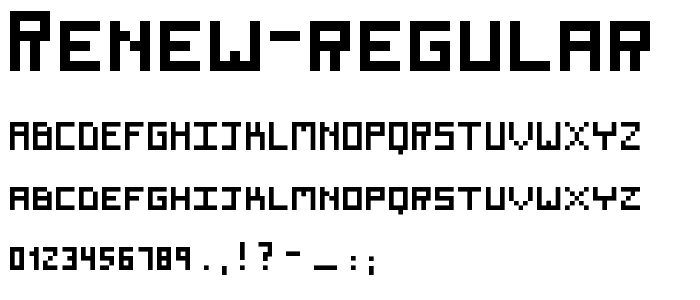 Renew Regular font