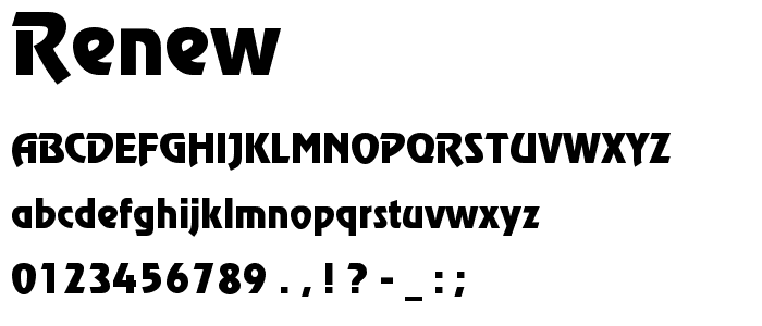 Renew font