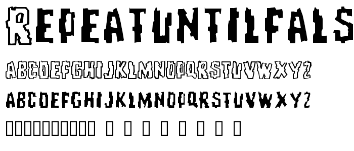 RepeatUntilFalse font