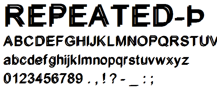 Repeated-Þ font