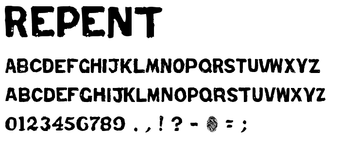 Repent font