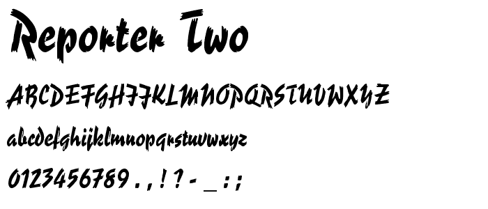 Reporter-Two font