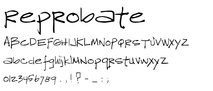 Reprobate font