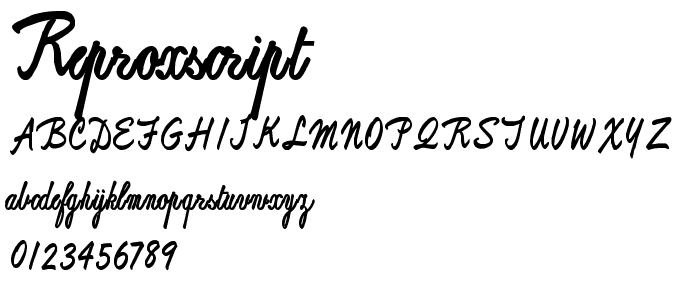 ReproxScript font