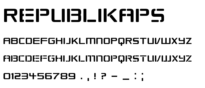 Republikaps font