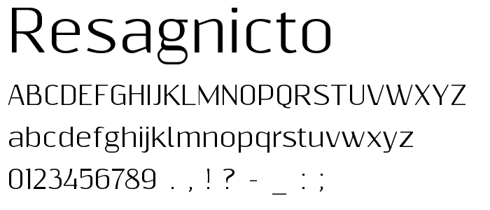 Resagnicto font