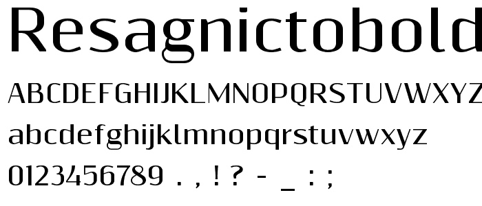 ResagnictoBold font
