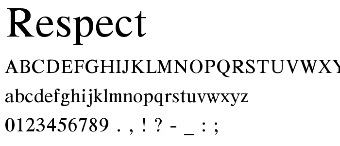 Respect font