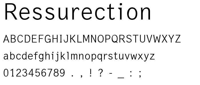 Ressurection font