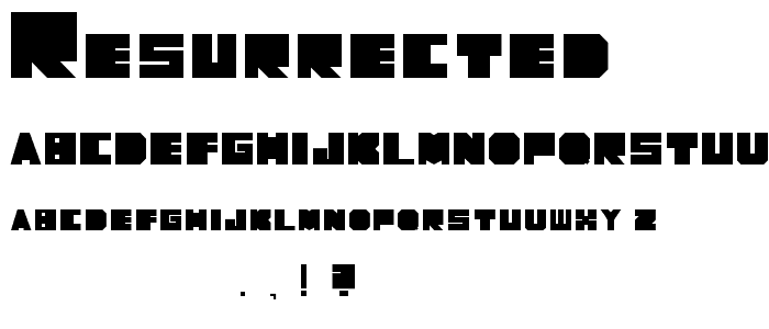 Resurrected  font